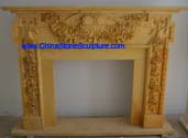 SX Yellow Stone Fireplace Mantel